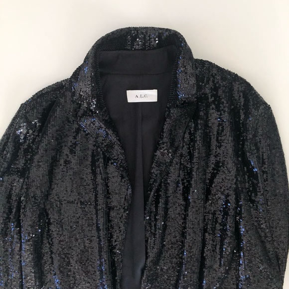 A.L.C. Quincy black sequin open jacket - Picture 11 of 12